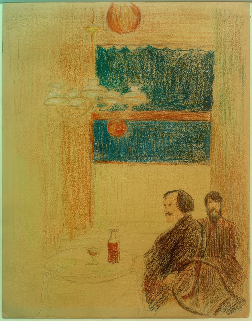 Två män på krogen av Marianne von Werefkin