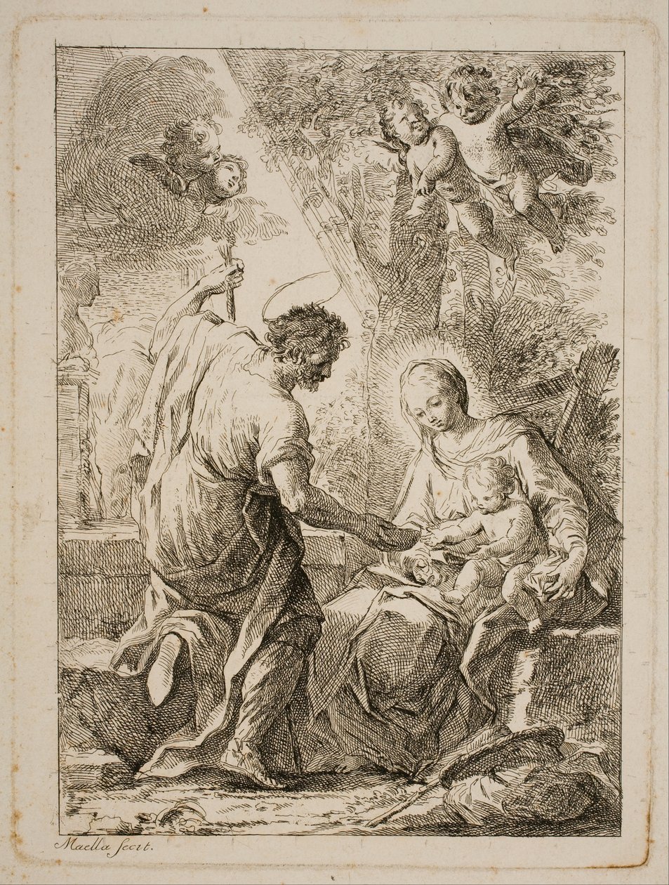 Rest on the Flight into Egypt av Mariano Salvador Maella