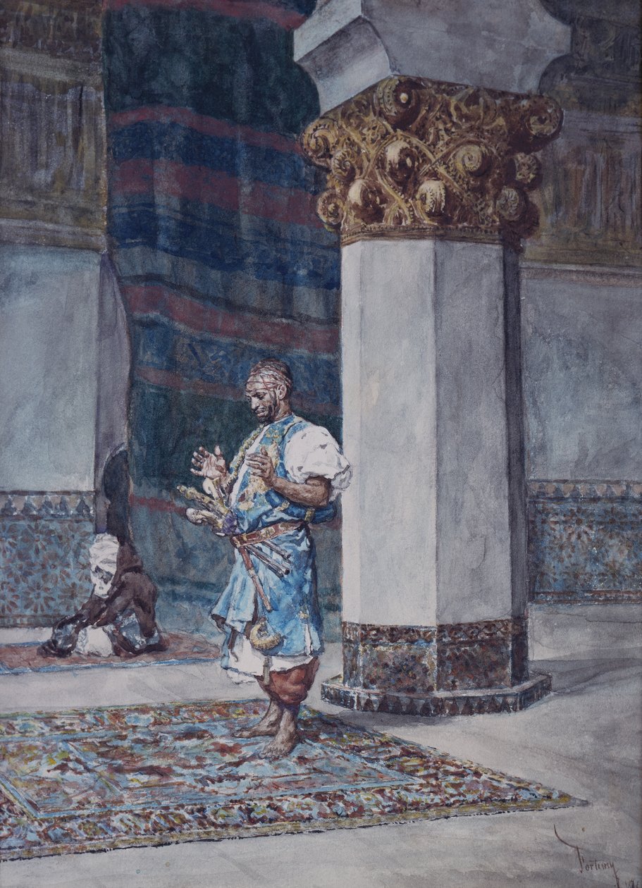 En köpman ber i en moské av Mariano Fortuny y Marsal