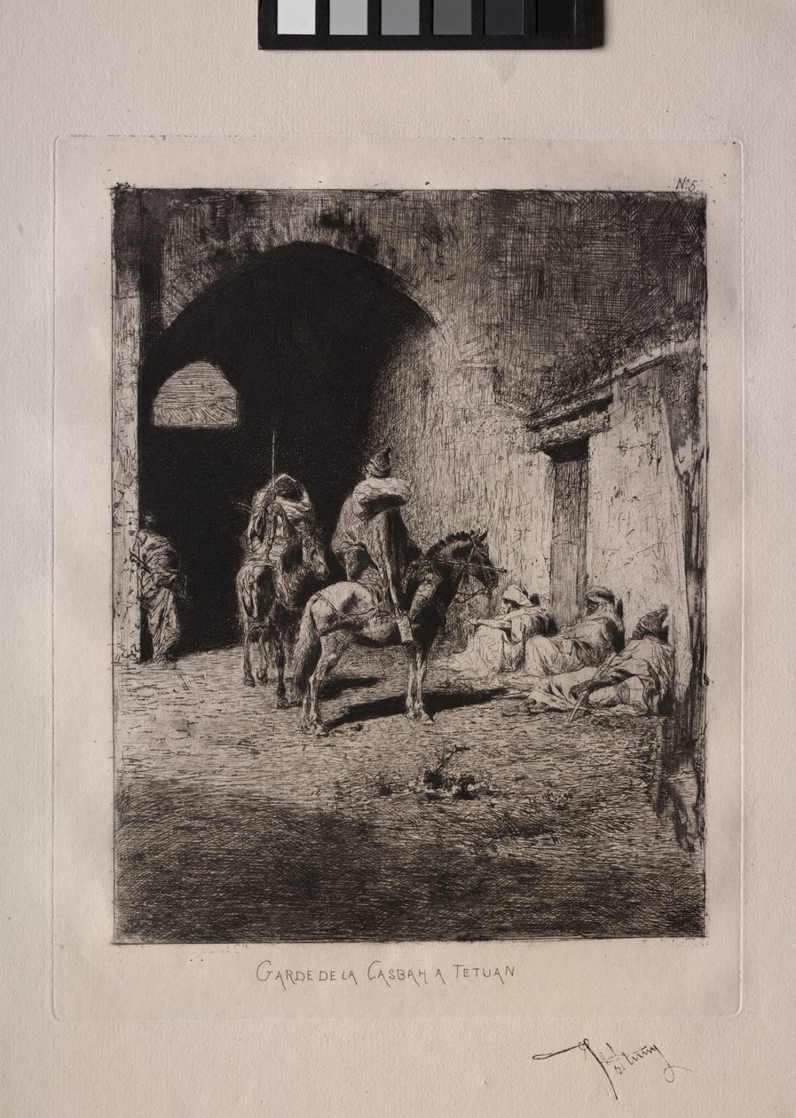 Guard of the Casbah i Tétouan av Mariano Fortuny y Marsal