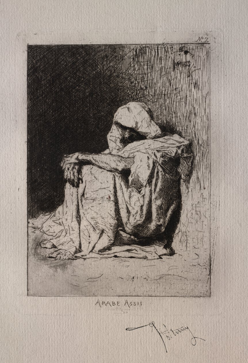 Sittande arab av Mariano Fortuny y Marsal