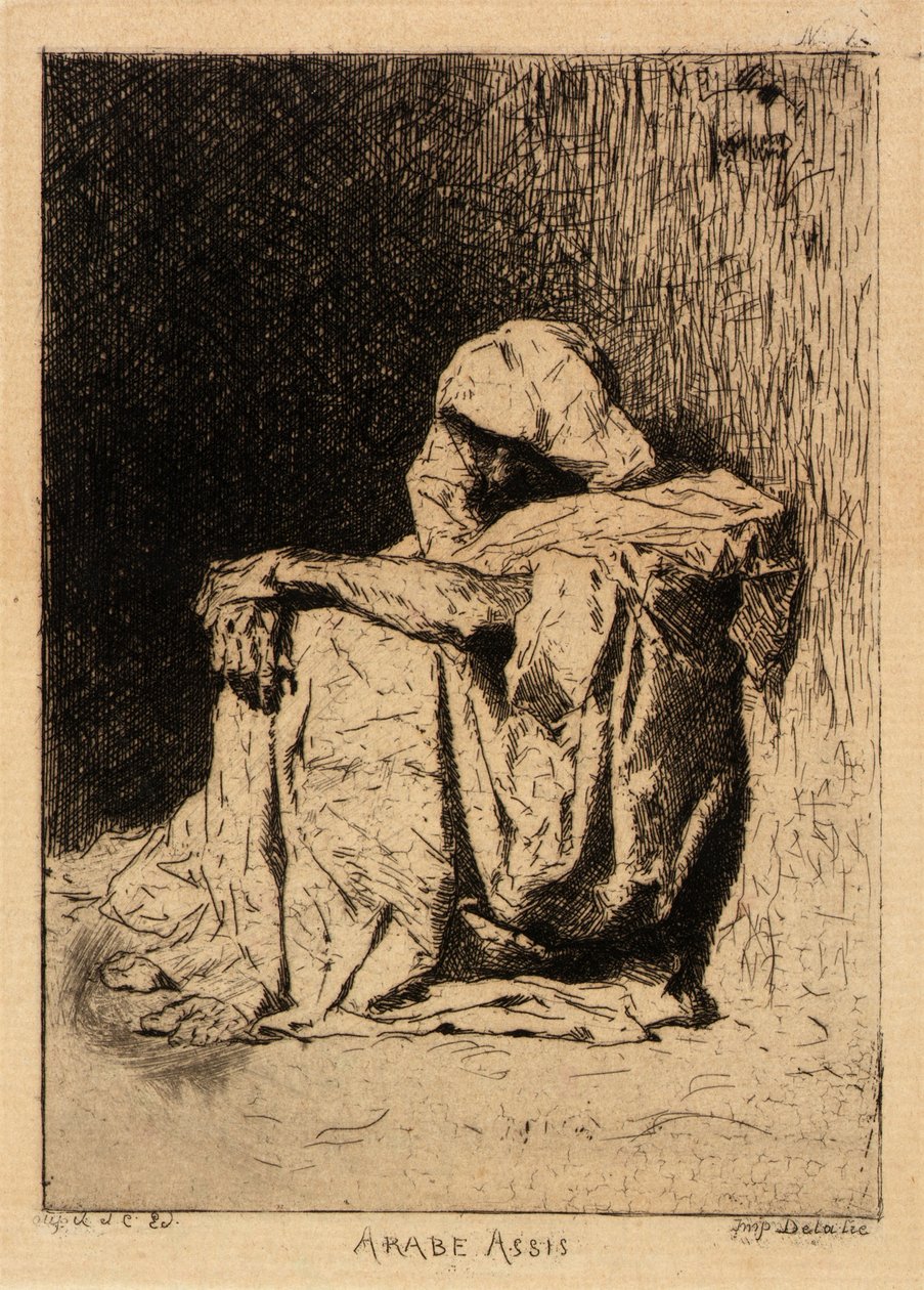 Arabe Assis av Mariano Fortuny y Carbó