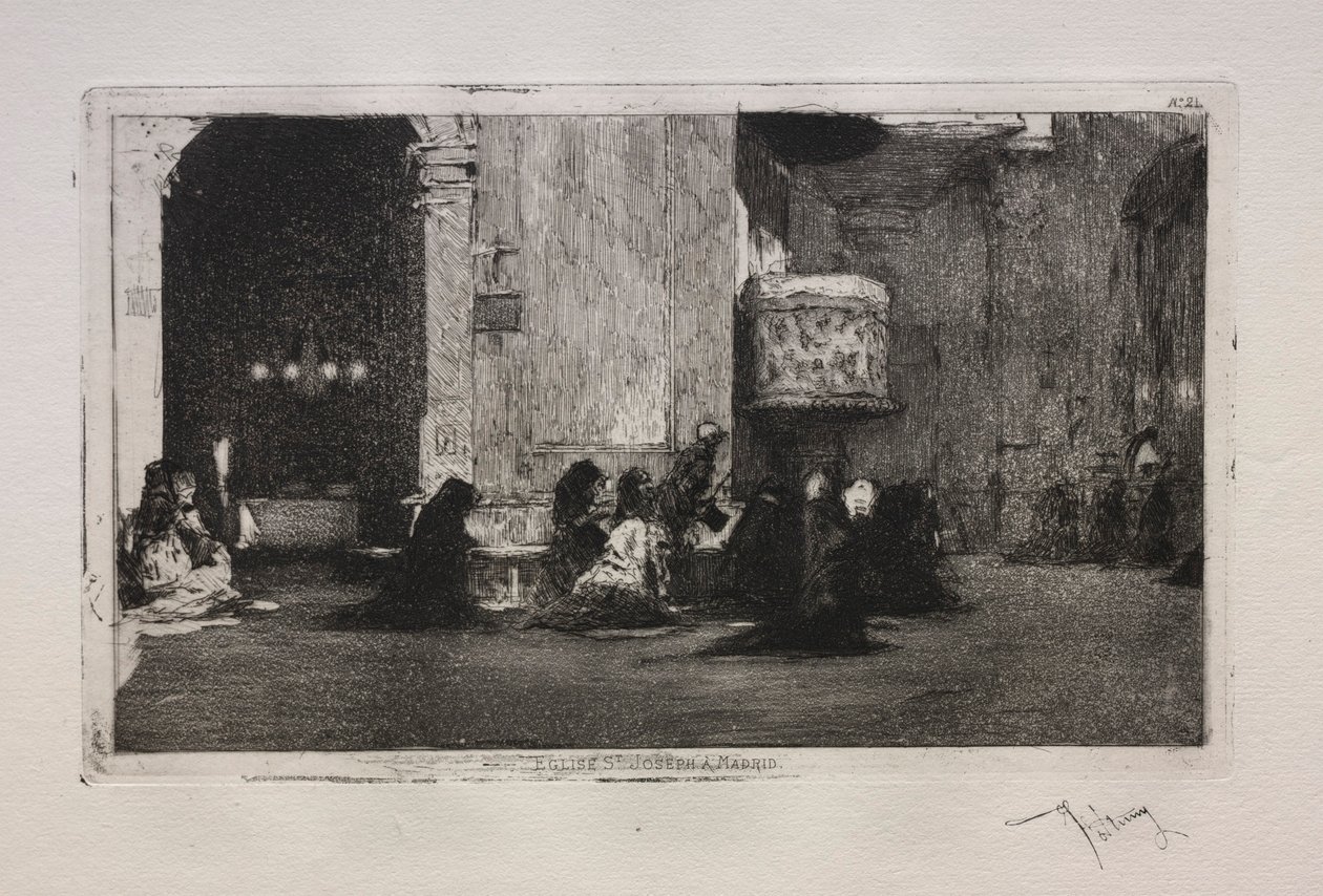 St. Joseph-kyrkan i Madrid. av Mariano José María Bernardo Fortuny y Carbó