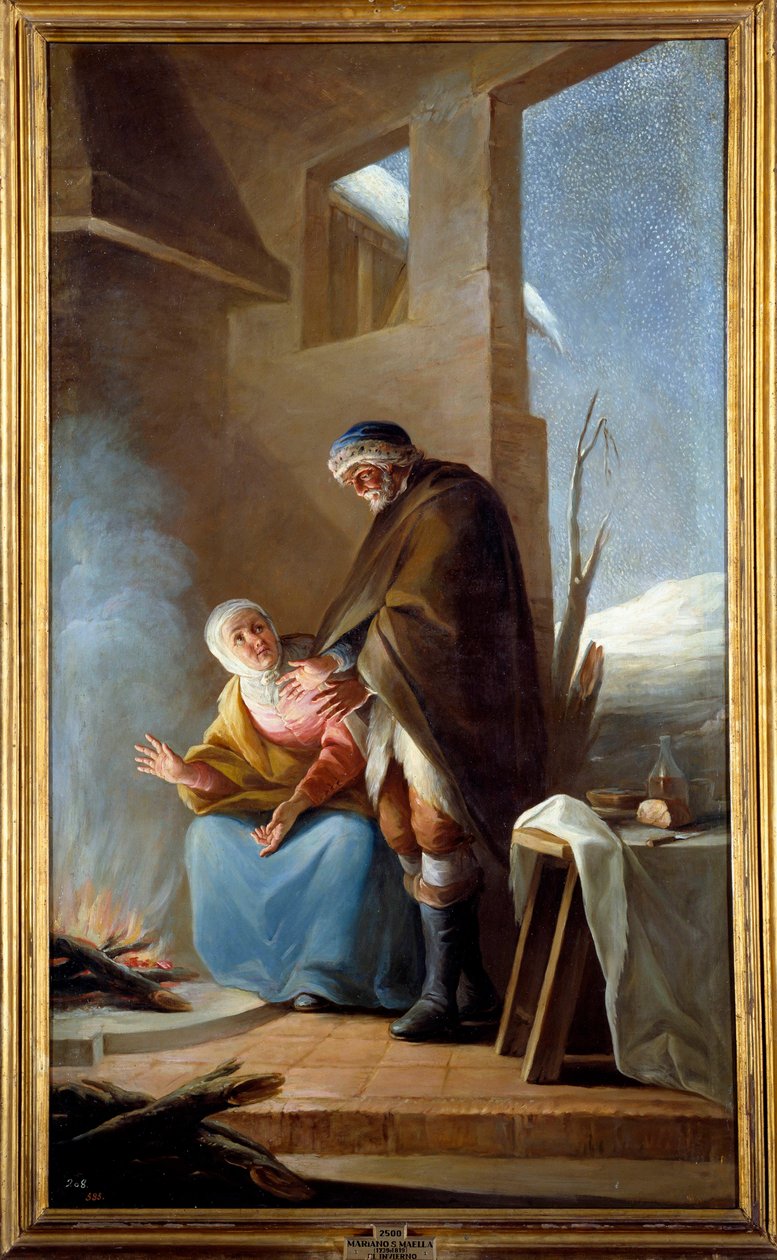 Vinter. Målning av Mariano Maella (1739 - 1819) Ec. Esp. av Mariano Salvador de Maella