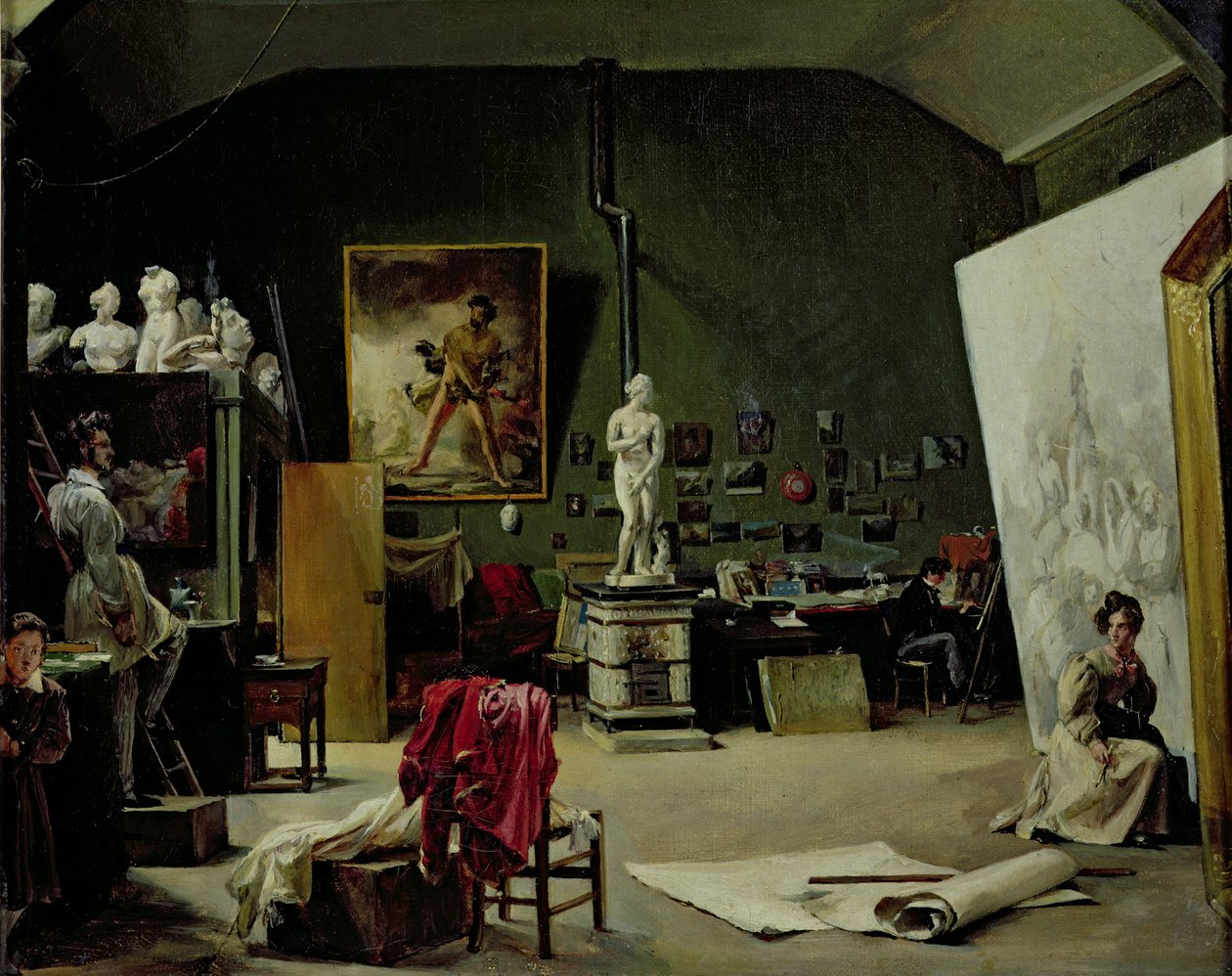 Leon Cogniets studio (1794-1880) av Marie Amelie Cogniet