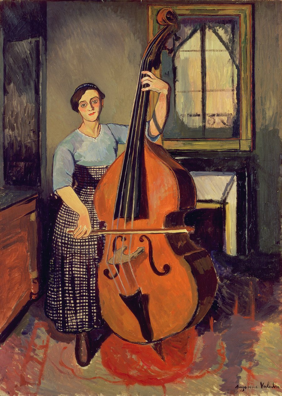 Kvinna med kontrabas, 1908 av Marie Clementine (Suzanne) Valadon