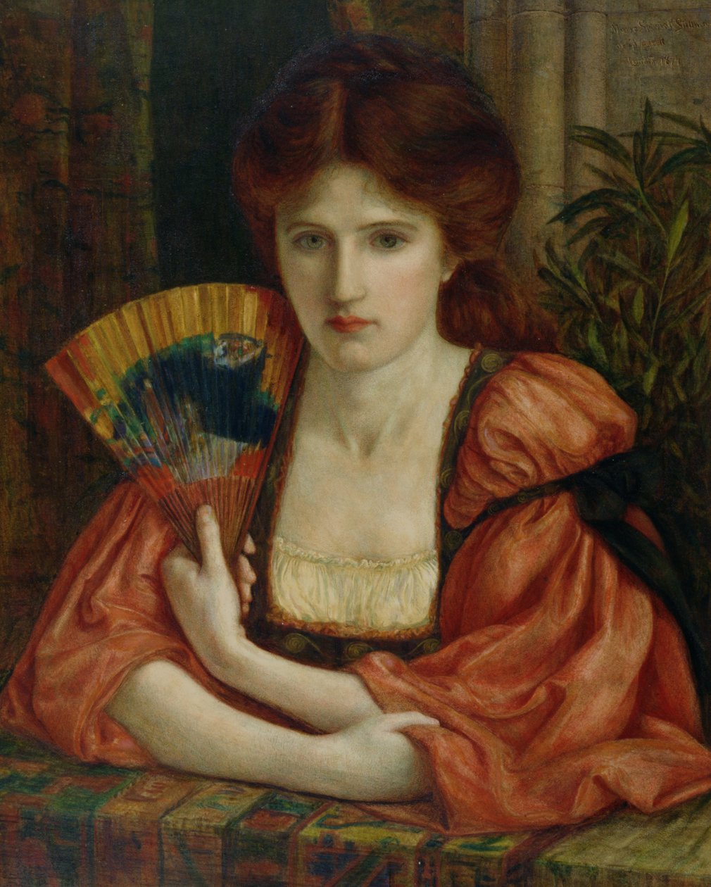 Självporträtt (se även 183575) av Marie Spartali Stillman