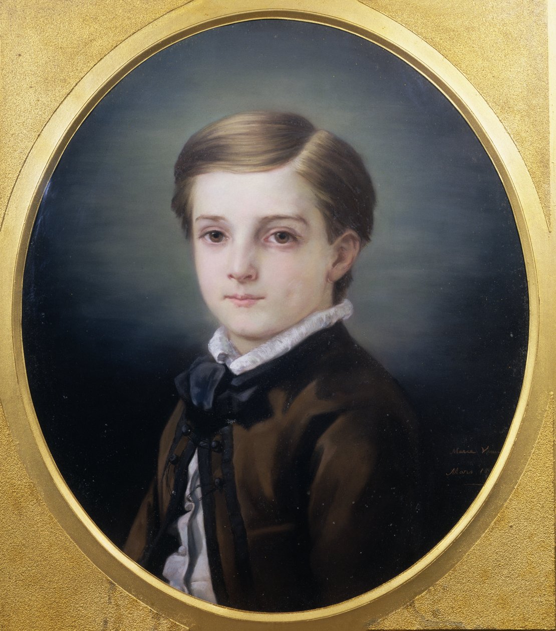 Porträtt av Pierre Loti (1850-1923) av hans syster, 1862 av Marie Viaud