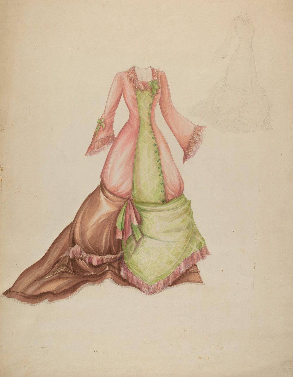Klänning, c. 1942. av Marie Alain