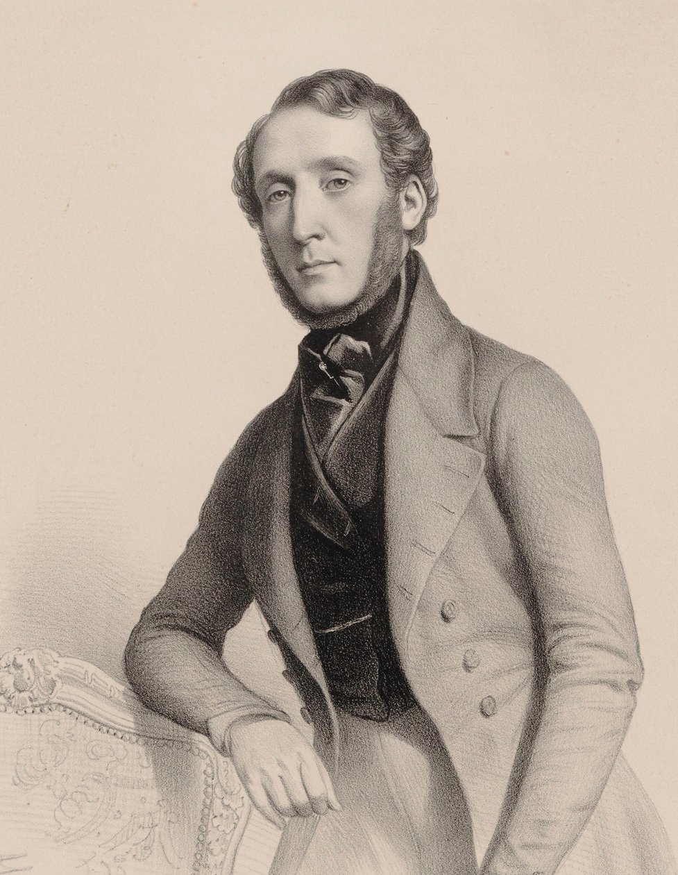 Porträtt av pianisten och kompositören George Alexander Osborne 1806-1893, 1850. av Marie Alexandre Menut Alophe