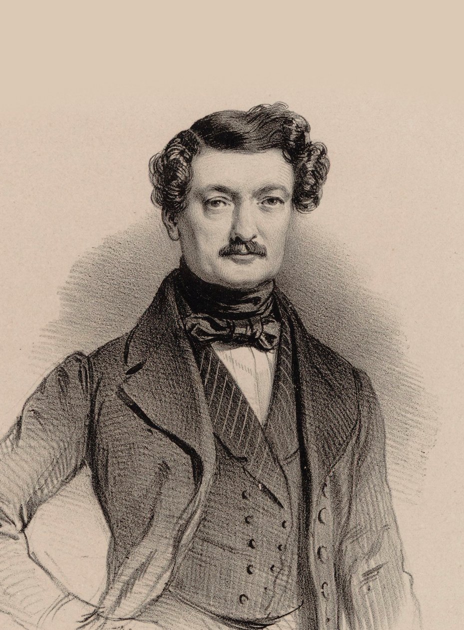 Porträtt av kompositören Charles-François Plantade 1787-1870, 1850. av Marie Alexandre Menut Alophe