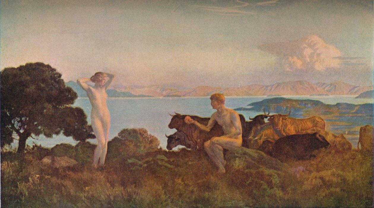 The Judgment of Paris, c1909 av Marie Auguste Emile Rene Menard