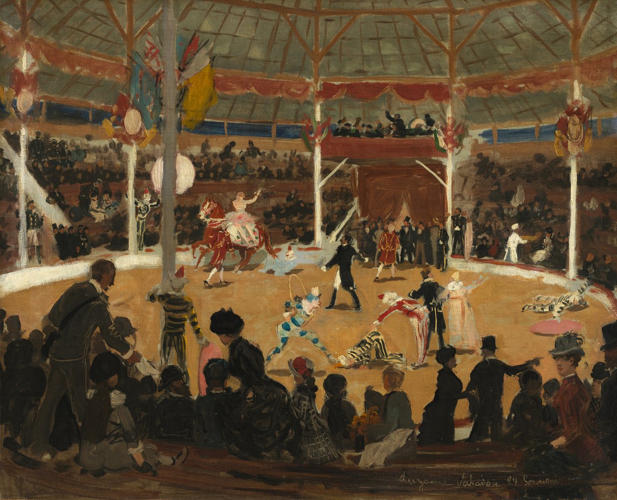 Cirkusen, 1889. av Marie Clementine (Suzanne) Valadon