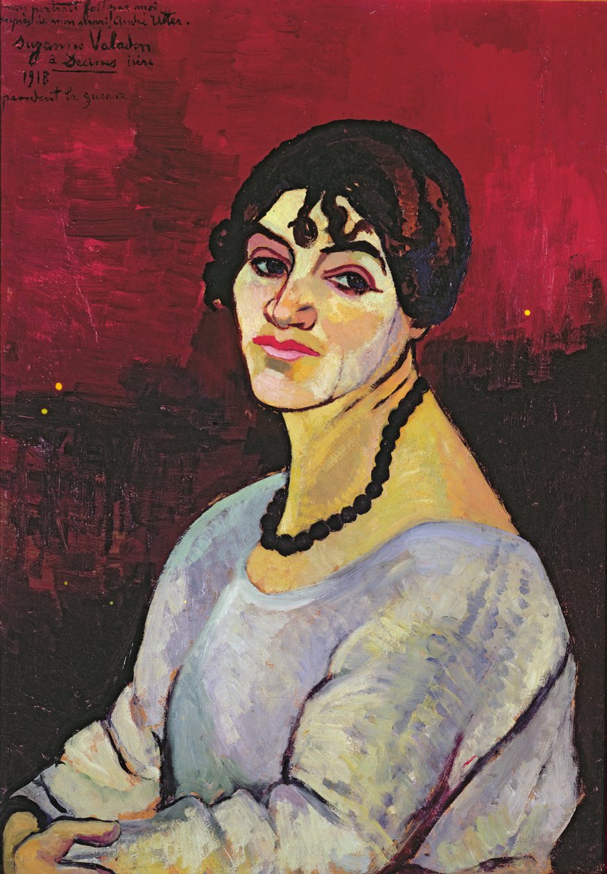 Självporträtt, 1918 av Marie Clementine (Suzanne) Valadon