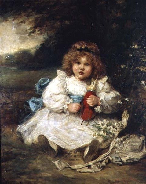 Porträtt av Dorot, dotter till Sir Charles Swinfen Eady av Marie Elizabeth Seymour Lucas