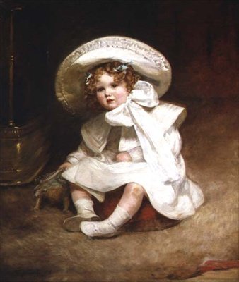 Porträtt av Muriel, dotter till Sir Charles Swinfen Eady av Marie Elizabeth Seymour Lucas