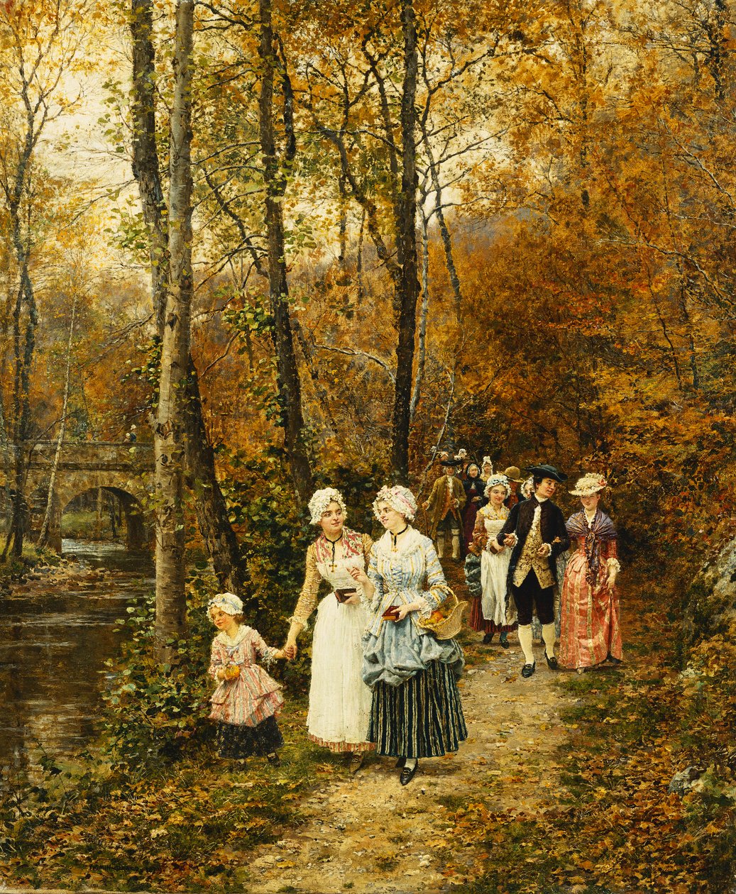 Eftermiddagspromenaden, 1879 av Marie Francois Firmin Girard