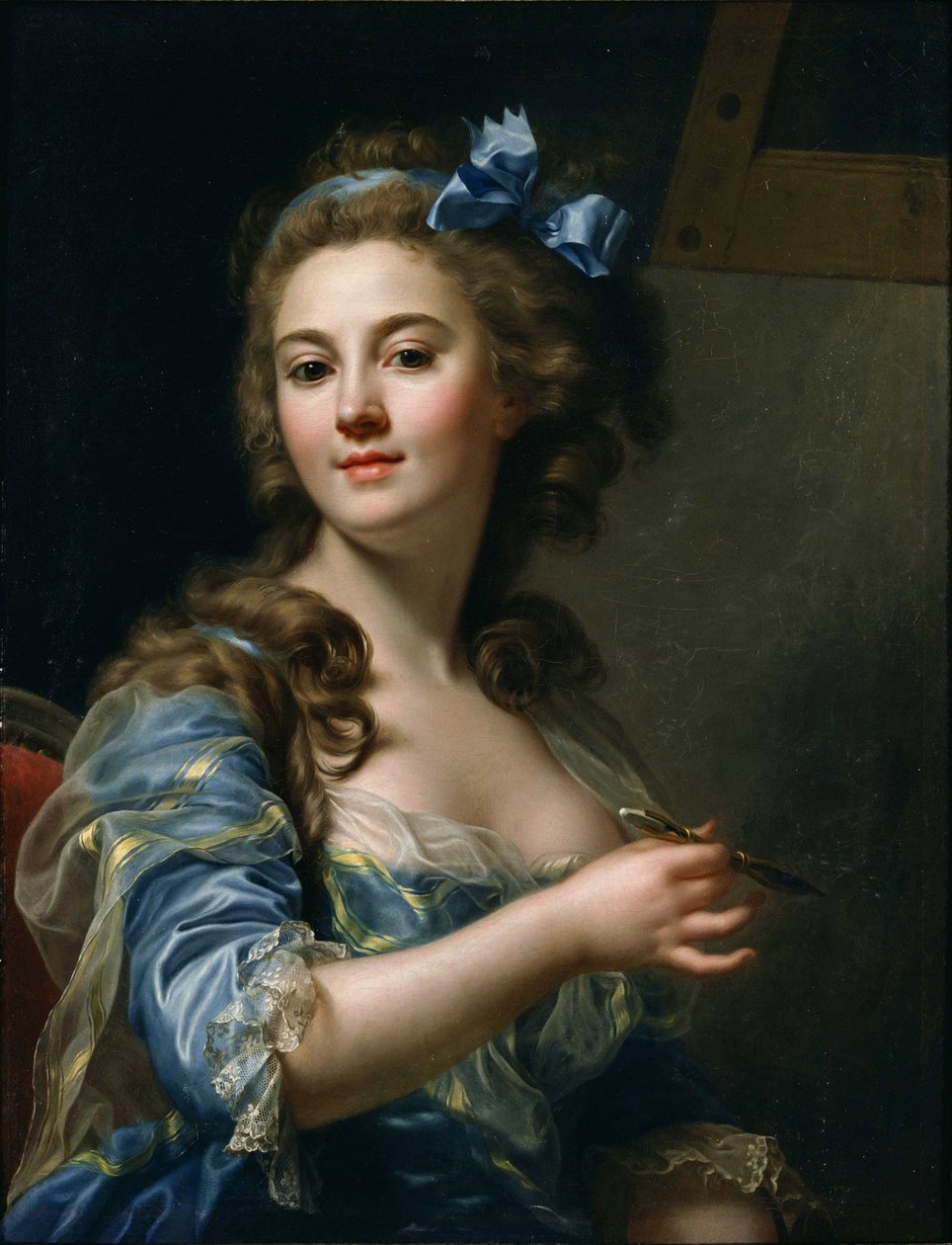 ""Självporträtt"" Målning av Marie-Gabrielle Capet (1761-1818) 1783 National Museum of Western Art, Tokyo Japan av Marie Gabrielle Capet