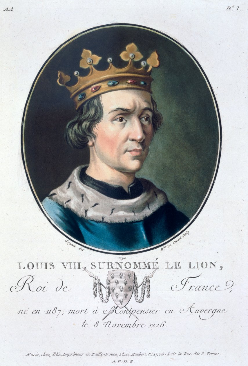 Ludvig VIII, känd som "Lejonet", kung av Frankrike, 1790 av Marie Jeanne Louise Francoise Suzanne Champion