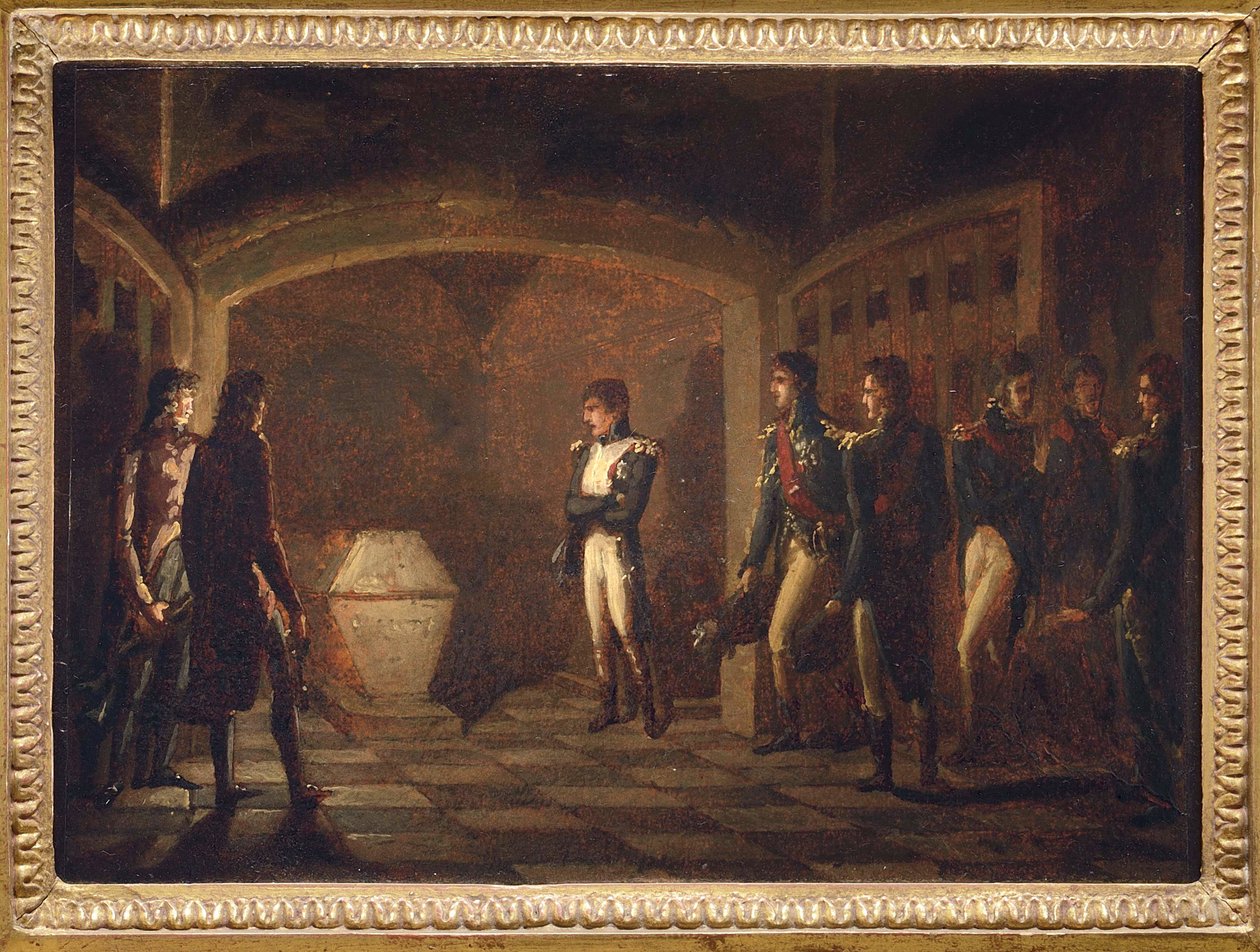 Napoleon före Fredrik den stores grav, av Ponce-Camus, Marie Nicola av Marie Nicolas Ponce Camus