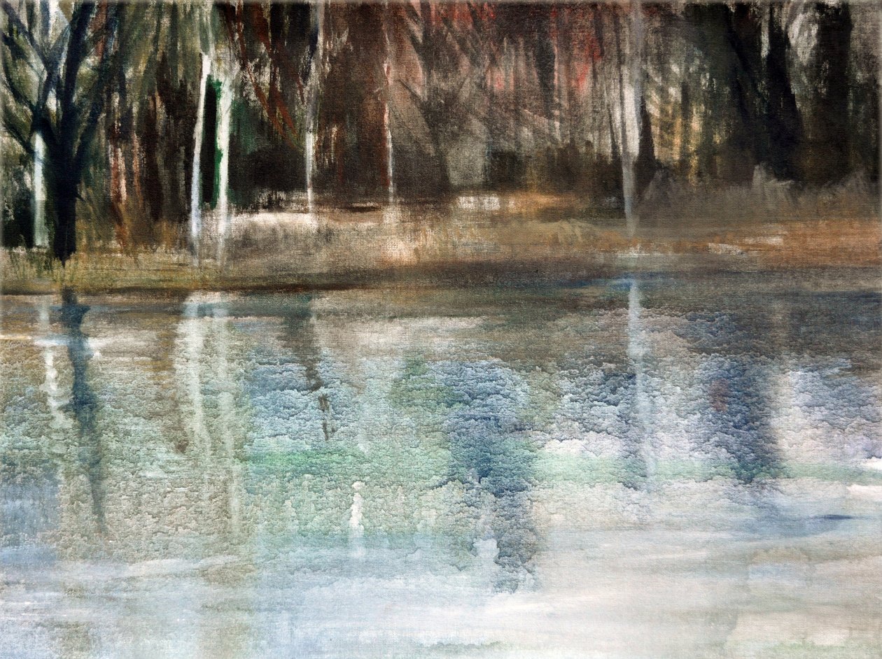 Reflections, 2018 (olja på duk) av Marina Falco