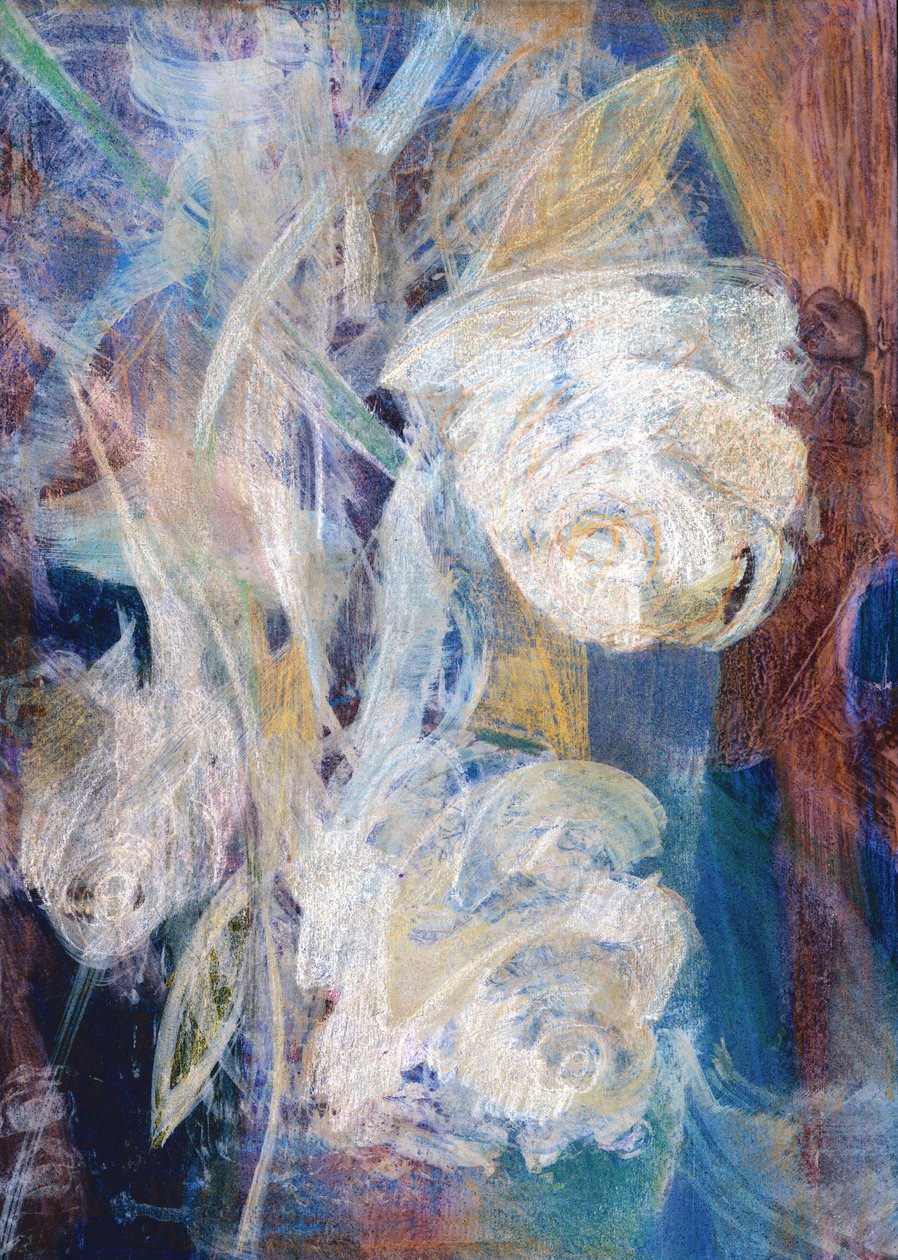 Vita rosor, 2023 (digital bild) av Marina Falco