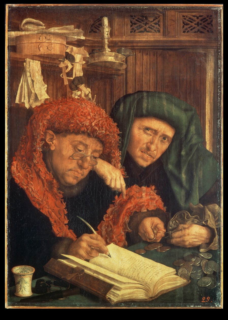 The Tax Collectors, 1550 (panel) av Marinus van Roejmerswaelen