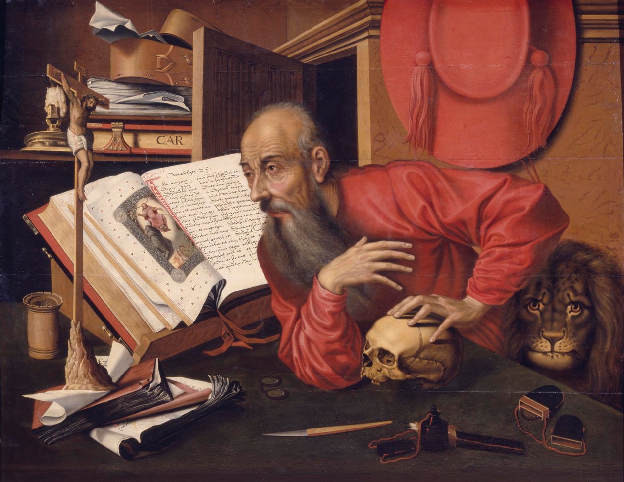St Hieronymus, ca 1540 av Marinus van follower of Reymerswaele
