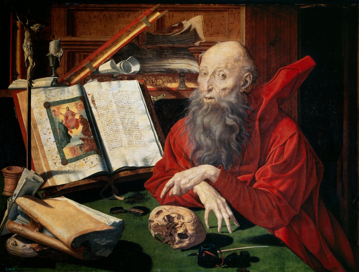 Sankt Hieronymus, 1547 av Marinus van Roejmerswaelen