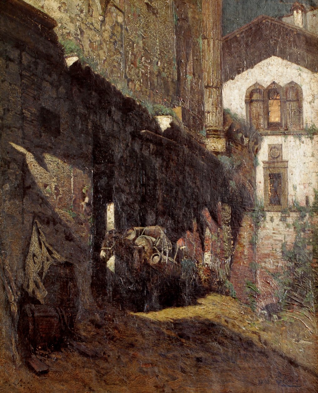 De fuktiga och krossade resterna av Apollo -templet i Terracina av Mario de Maria