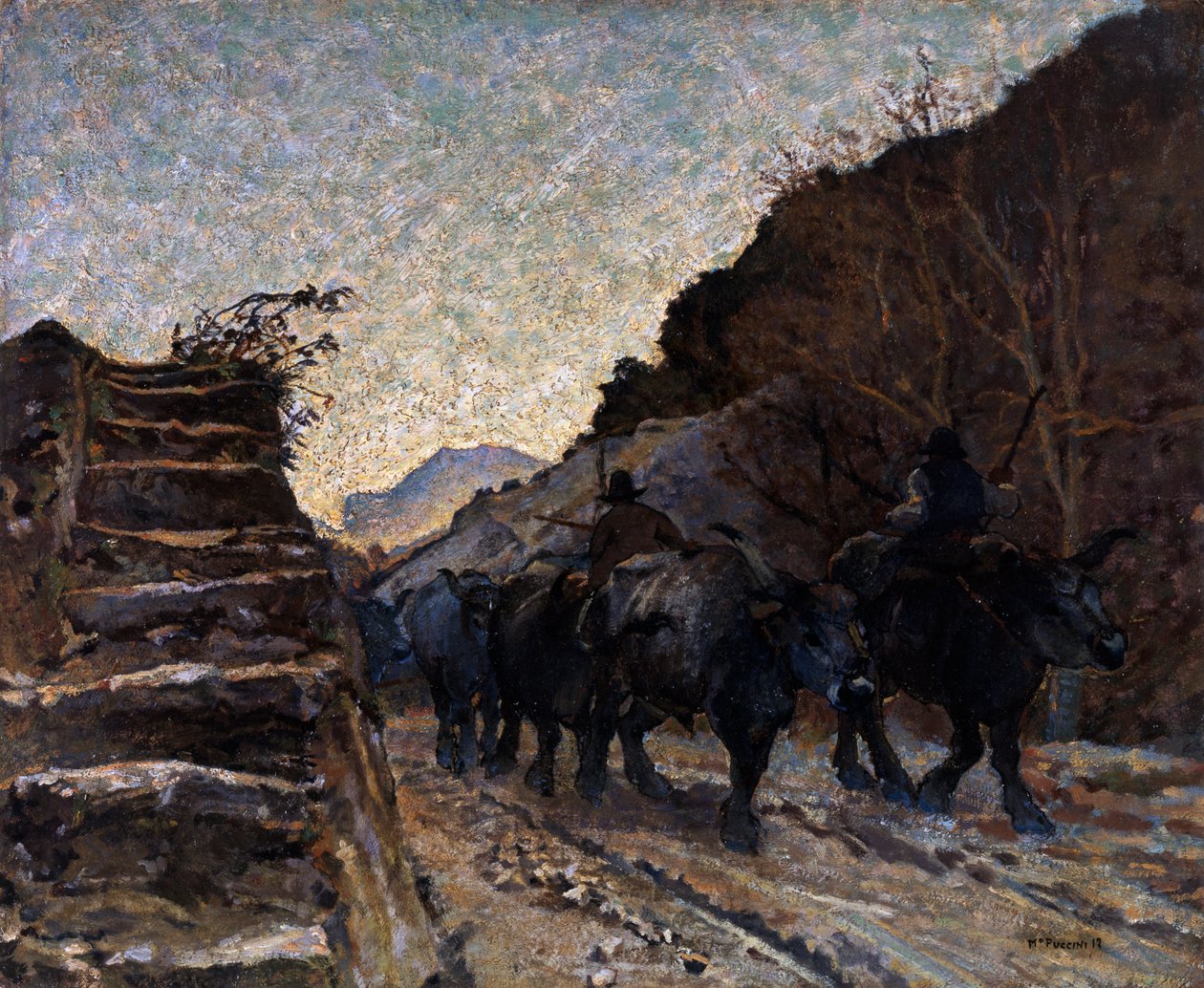 Återvänder från jobbet i Versilia av Mario Puccini
