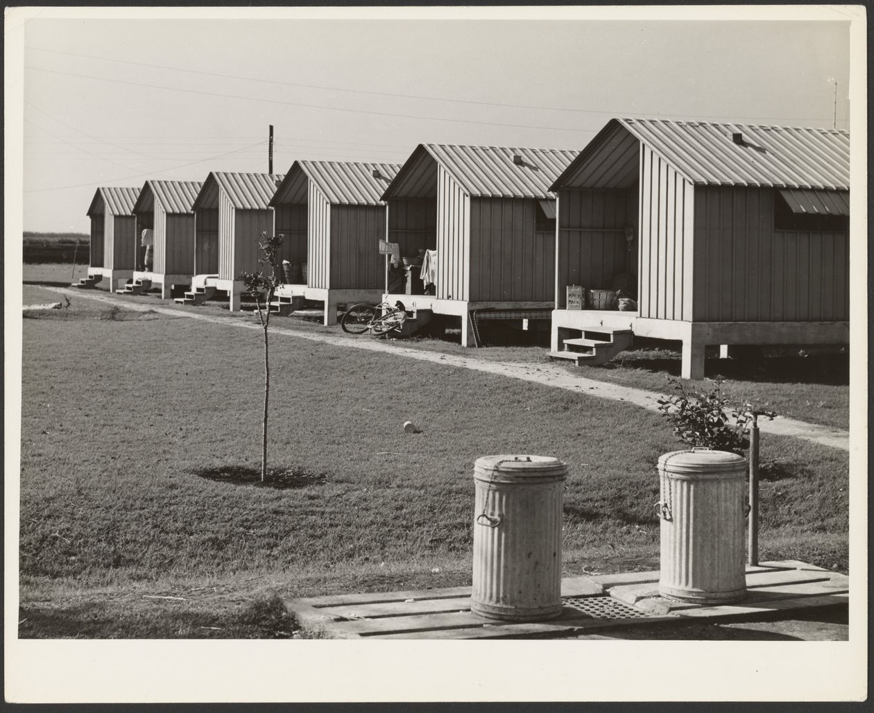 Bostäder för migrerande grönsaksplockare, Osceola Labor Camps, byggda av FSA, Belle Glade, Florida av Marion Post Wolcott