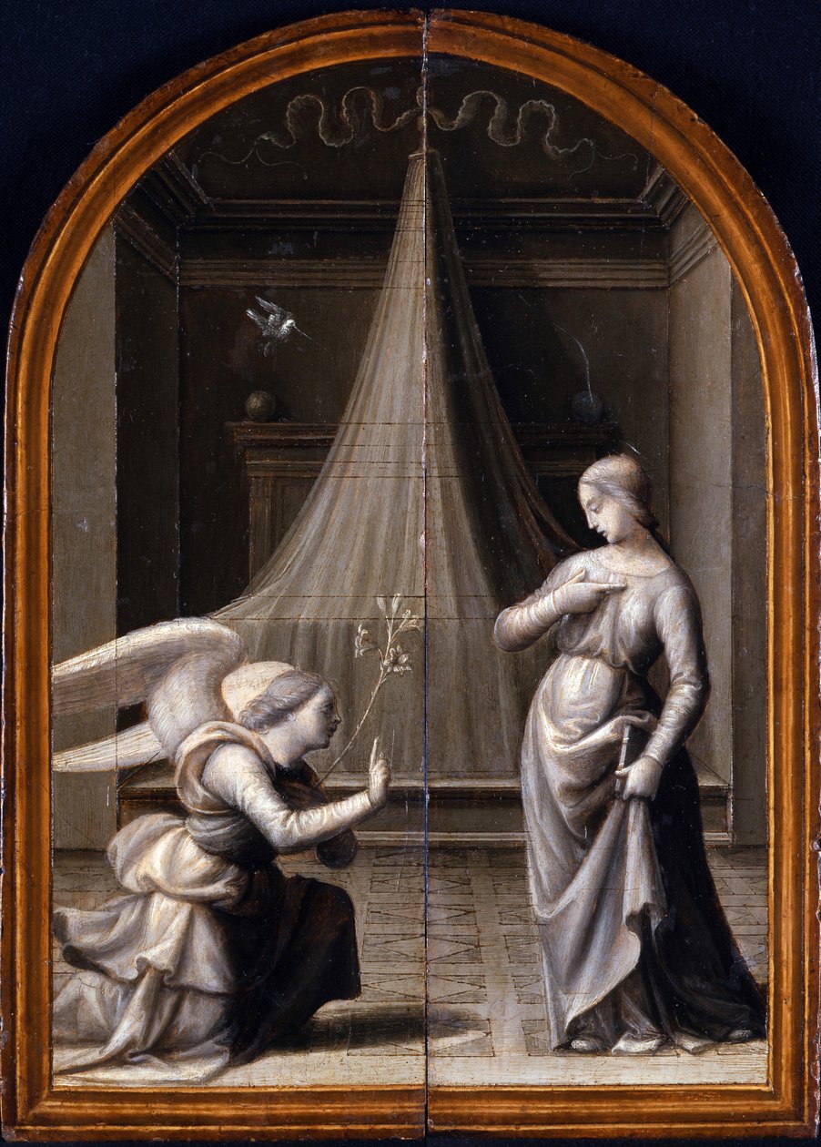 Bebådelsen. (Triptyk, omvänd) av Albertinelli, Mariotto (1474-1515) av Mariotto Albertinelli