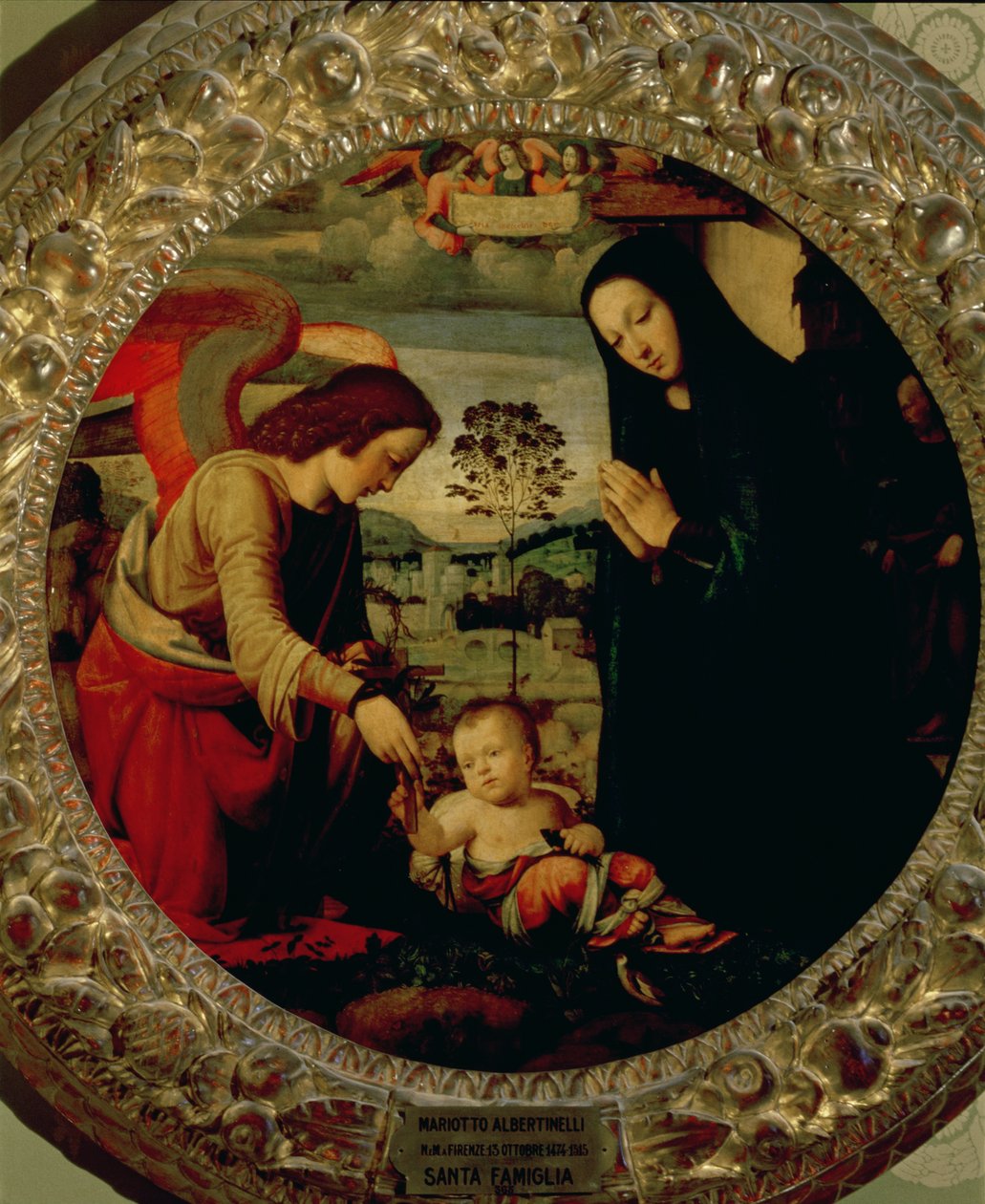 Den heliga familjen av Mariotto Albertinelli