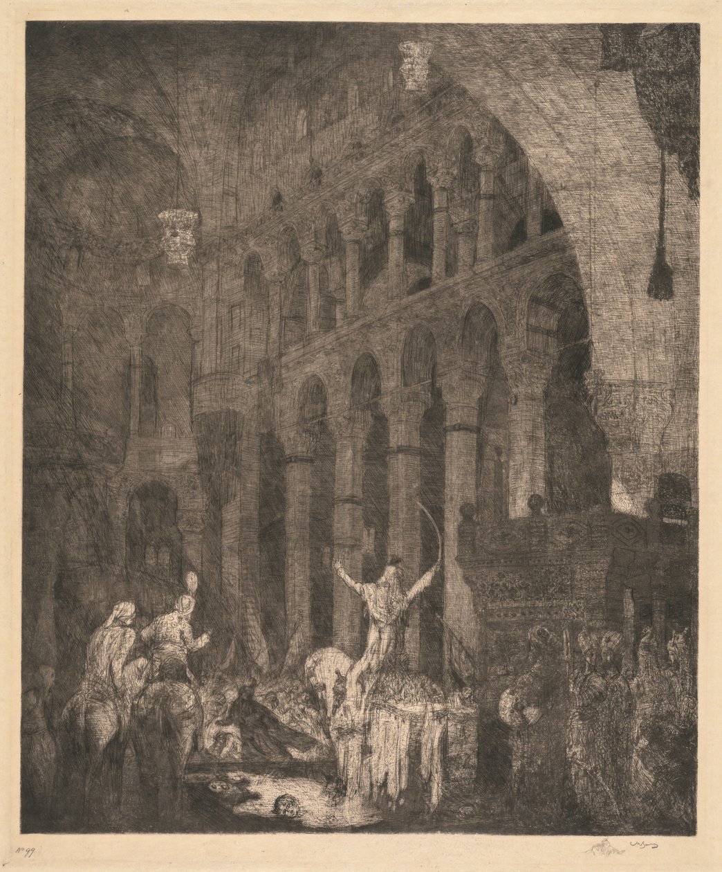 Mohammed II i Aye Sophia av Marius Alexander Jacques Bauer