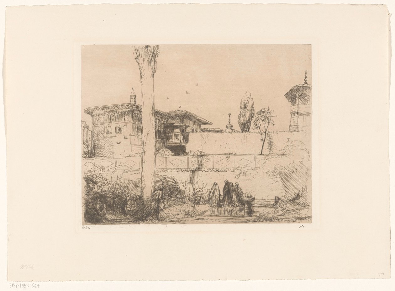 Bachi-Seraï-palatset på Krim av Marius Bauer (signed by artist)