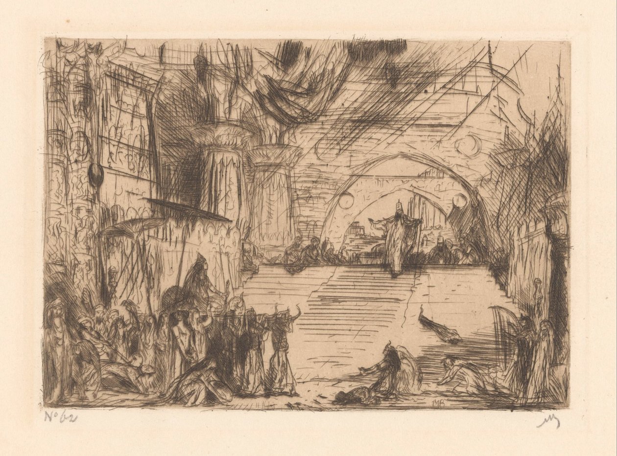 Besök av drottningen av Seba av Marius Bauer (signed by artist)