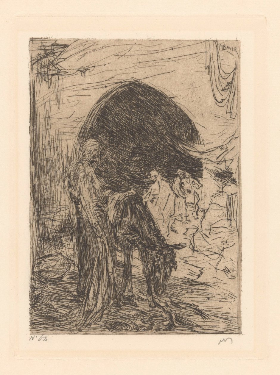 Åsneförare i Konstantinopel av Marius Bauer (signed by artist)