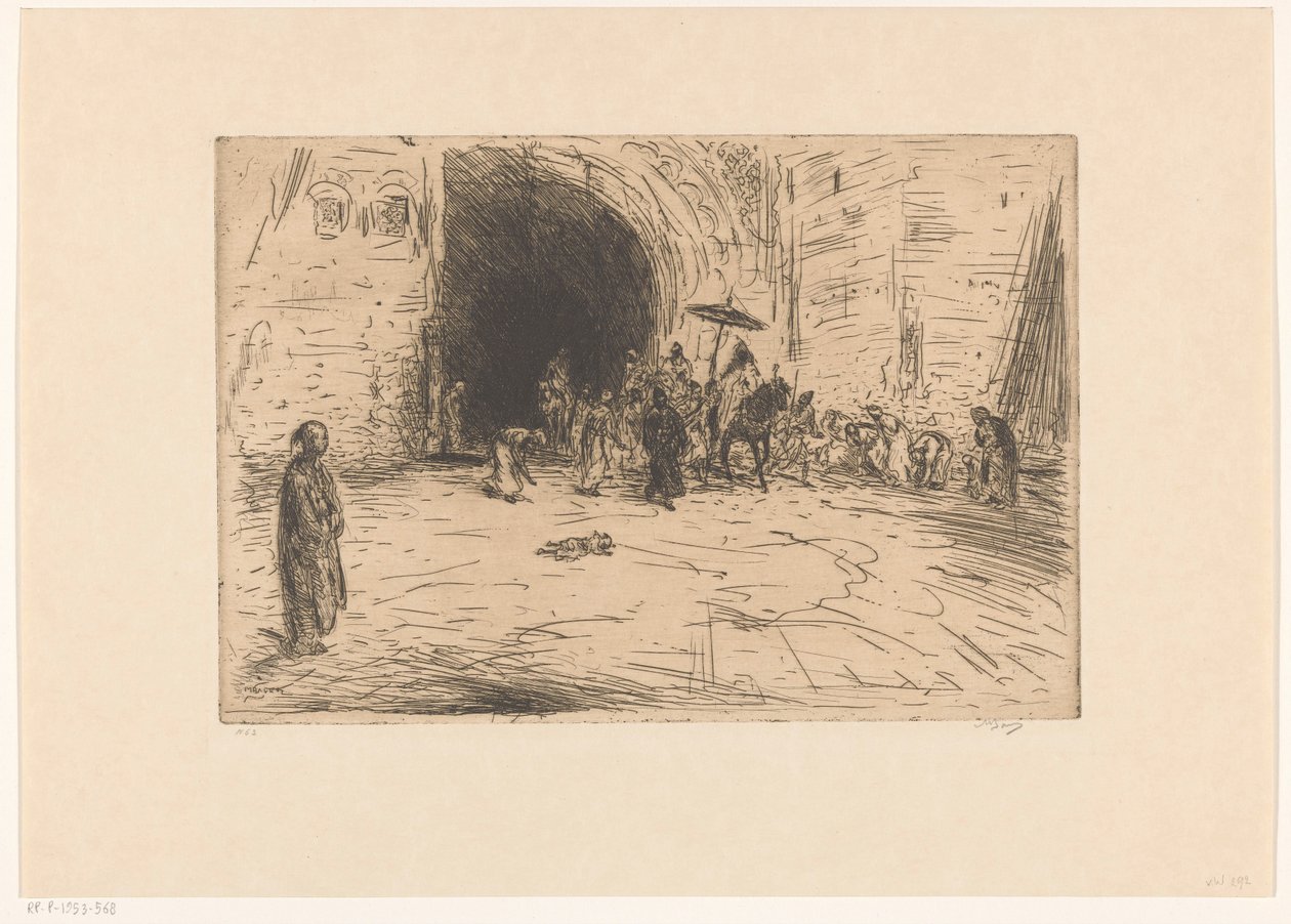 Sultan med följe av Marius Bauer (signed by artist)