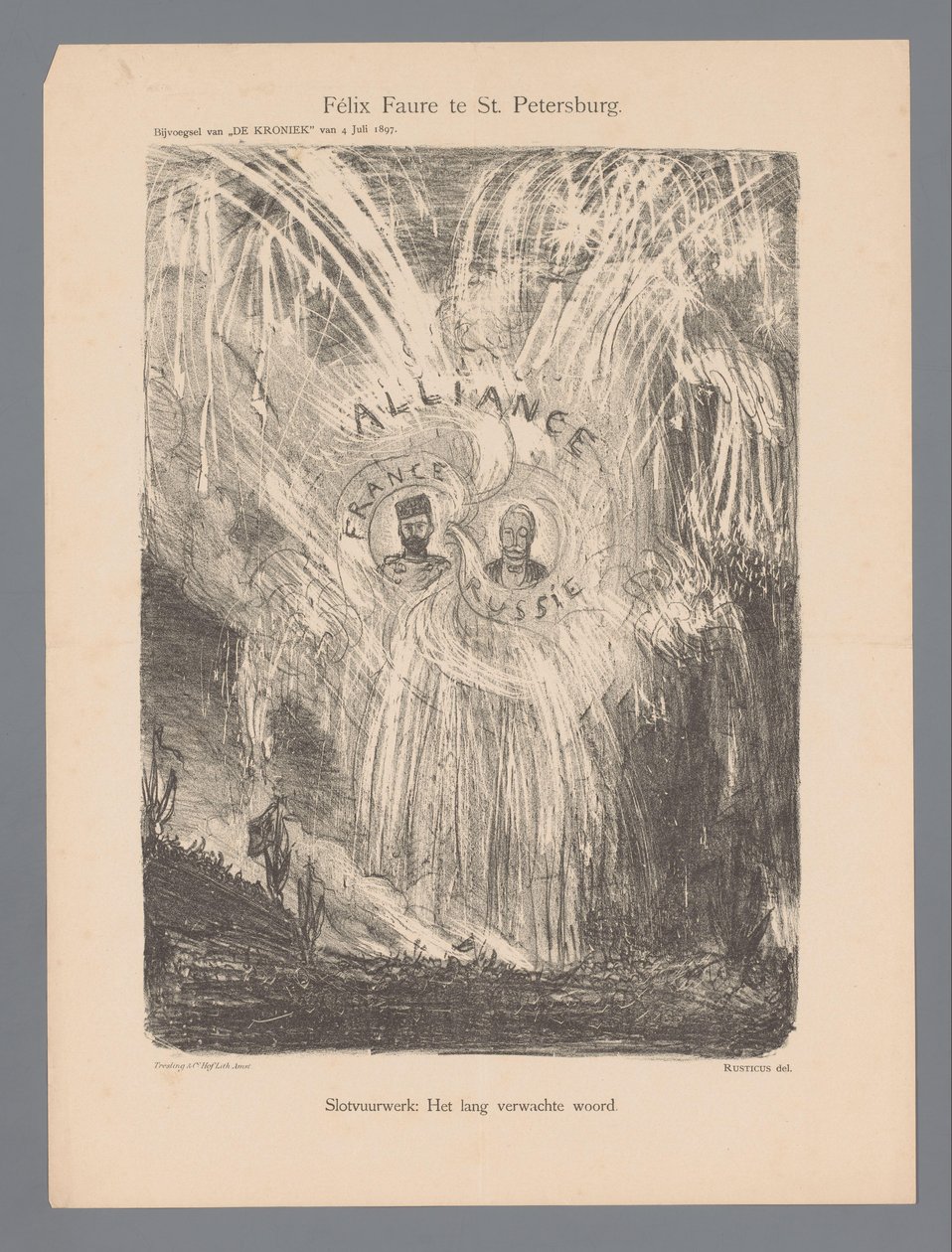 Félix Faure te St. Petersburg (titel på objekt) av Marius Bauer
