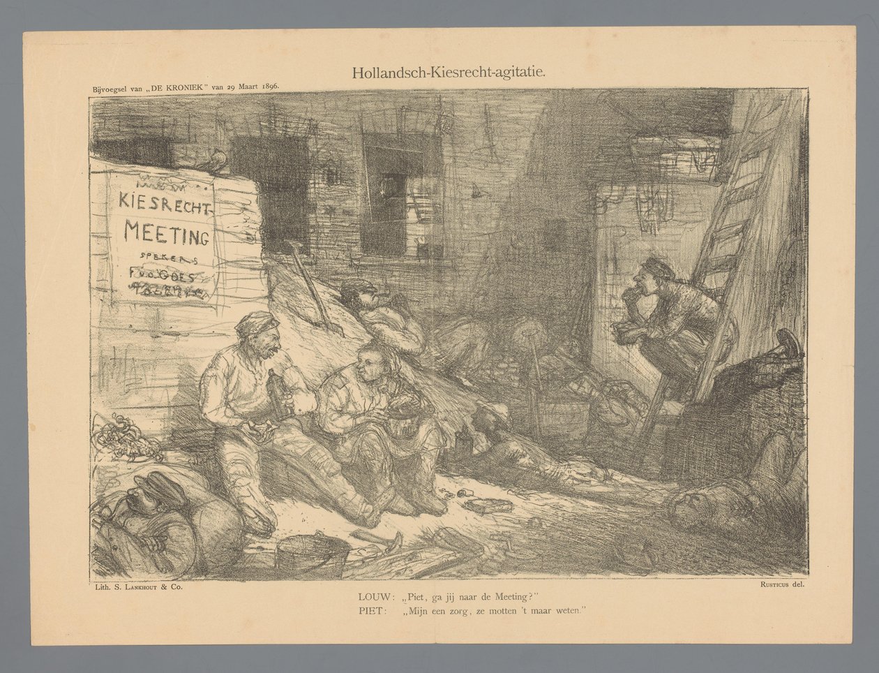 Hollandsch-Kiesrecht agitation (titel på objekt) av Marius Bauer