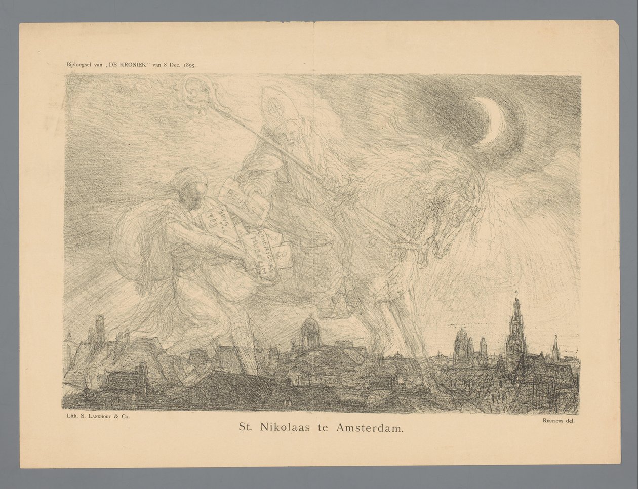 St. Nikolaas te Amsterdam (titel på objekt) av Marius Bauer