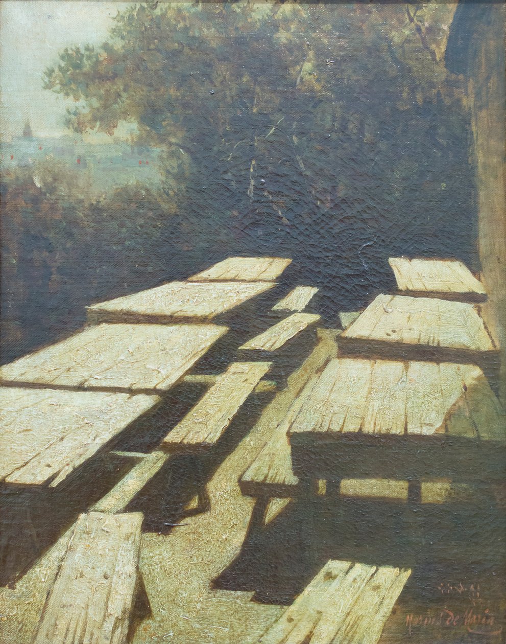 Månen på borden på en krog av Marius Pictor (1852 1924)