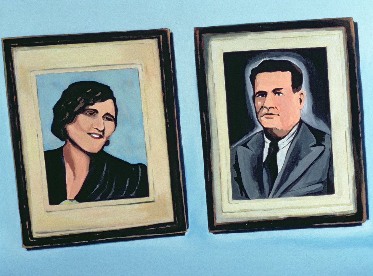 Cuban Portrait #2, 1996 (akryl på duk) av Marjorie Weiss