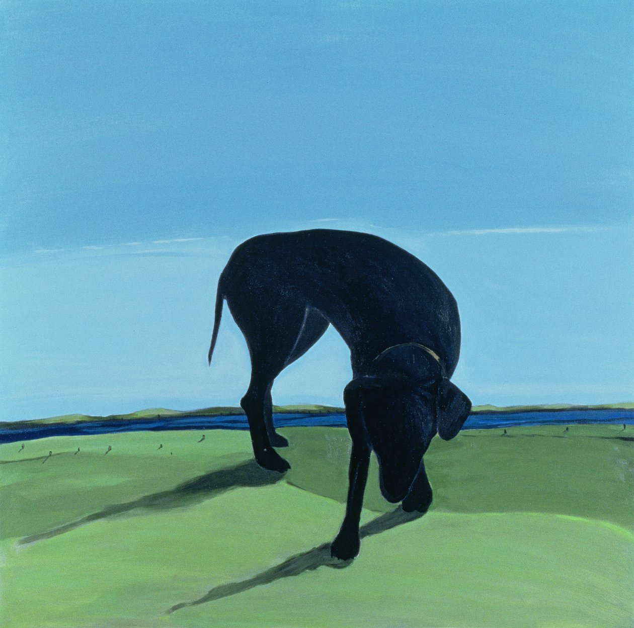 Joes Black Dog, 1996 (akryl på duk) av Marjorie Weiss