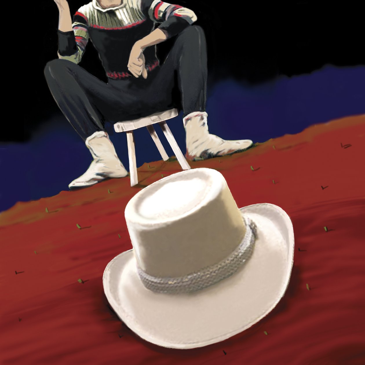 The White Hat, 2008 (akryl på duk) av Marjorie Weiss