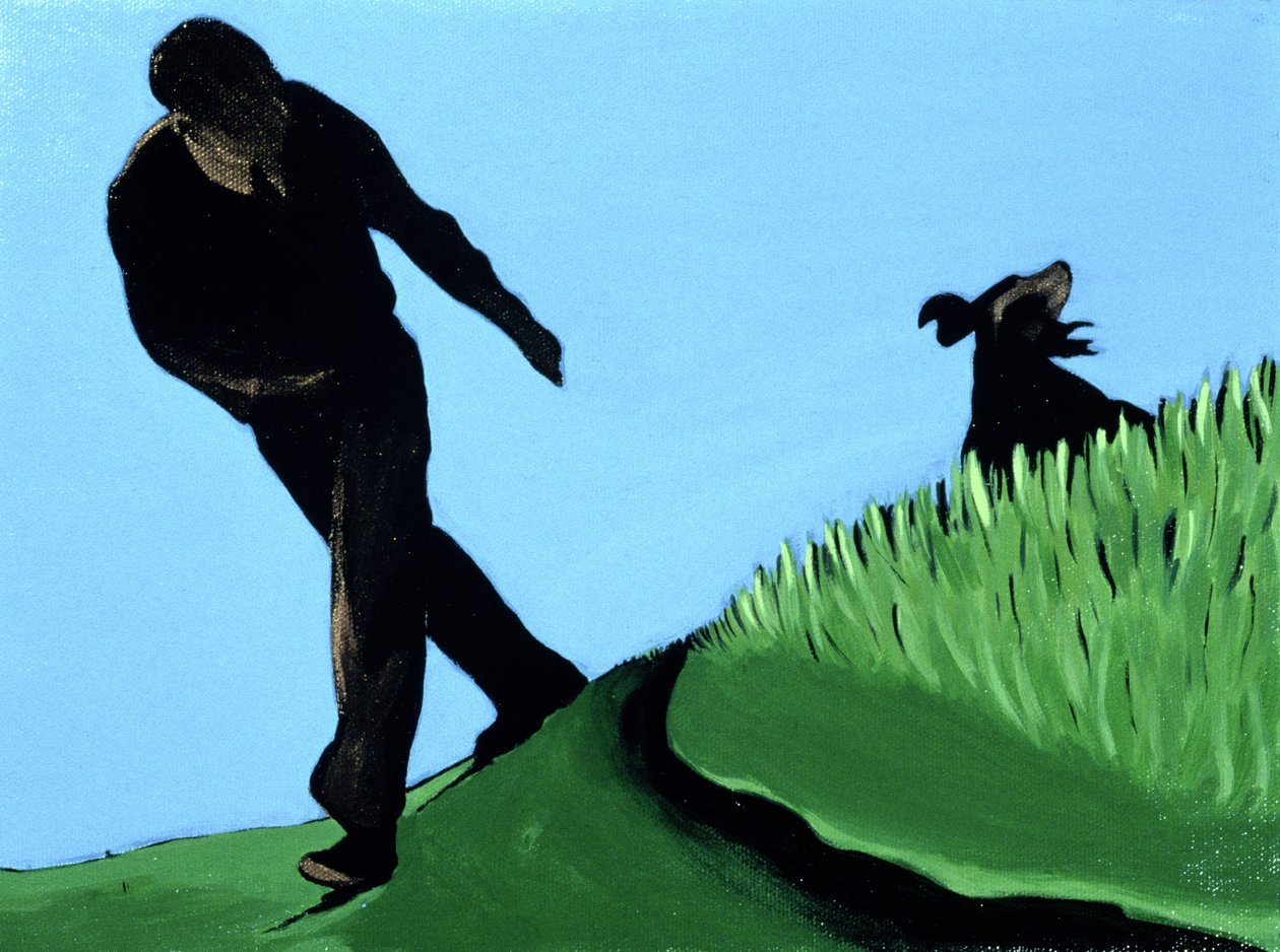 Whistling Him Back, 1997 (akryl på duk) av Marjorie Weiss