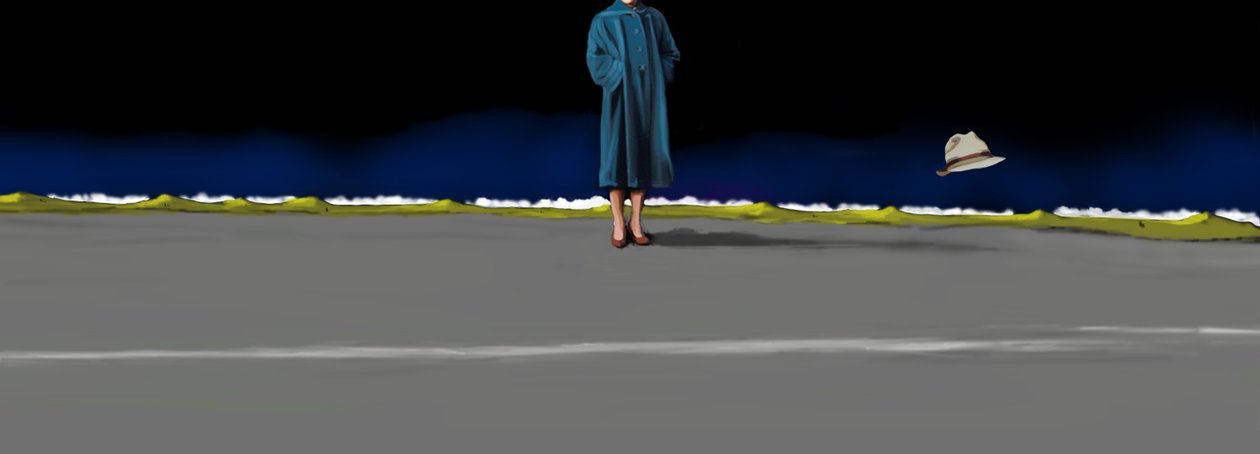 Night Lives Scene 1, 2016 (digitala medier) av Marjorie Weiss