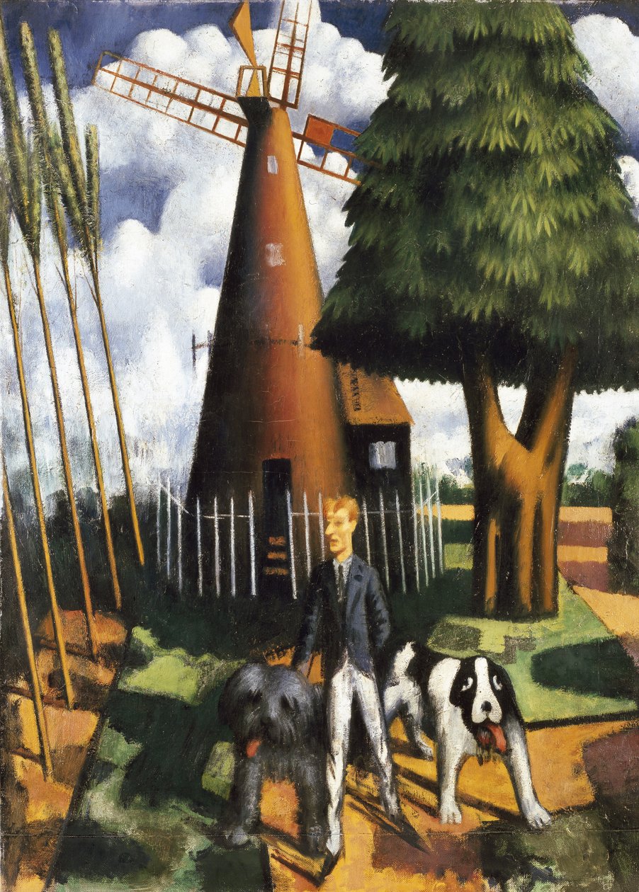 Gilbert Cannan och hans kvarn, 1916 av Mark Gertler