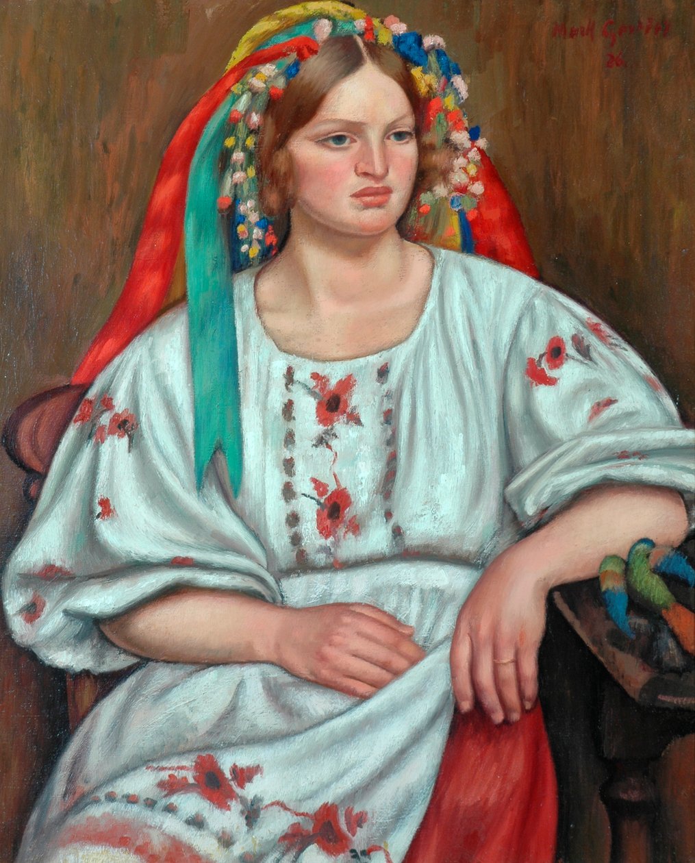 Rysk bondflicka, 1926 av Mark Gertler